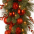 36" LED Pre-lit Red and Green Artificial Pine Christmas Teardrop Swag