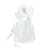 12" LED Fiber Optic White and Silver Angel Christmas Tree Topper