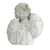 12.5" Gray and White Angel of Contemplation Sitting Cherub Outdoor Garden Statues