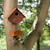 12.91" Modern Hanging Distressed Finish Wooden Birdhouse