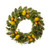 Greenery Lemon Artificial Christmas Wreath with Rectangular Window Frame - 22-Inch, Unlit