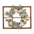 Hydrangea Rose Artificial Christmas Wreath with Rectangular Window Frame - 22-Inch, Unlit