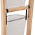 42" Brown and White 3 Tier Leaning Ladder Planter Stand