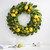 Greenery Lemon Artificial Christmas Wreath - 22-Inch, Unlit