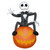 3.5' Jack Skellington on Pumpkin Inflatable LED Lighted Outdoor Yard Decor