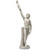 45.5" Gray Contemporary Torch Bearer Outdoor Garden Statue