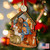 Set of 2 Story of Nativity Wooden Christmas Ornaments 5.5"