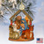 Set of 2 Story of Nativity Wooden Christmas Ornaments 5.5"