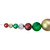 6' Shiny and Matte Traditional Colors Shatterproof Ball Christmas Swag