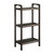 46" Black Contemporary Solid 3 Shelf Tower Bookcase
