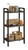 46" Black Contemporary Solid 3 Shelf Tower Bookcase