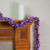 25' Red and Purple Wide Cut Garland - Unlit