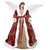 18" LED Angel Christmas Tree Topper with Battery Operated Fiber Optic Wings