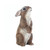 6.75" Brown and White Standing Bunny Outdoor Statue