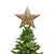 8.25" Gold Glitter Star Christmas Tree Topper - Clear Lights