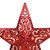 Lighted Glittered 5 Point Cut-Out Star Christmas Tree Topper - 9.75" -Red - Clear Lights