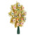 8" Lighted Gold Retro Tinsel Snowflake Christmas Tree Topper - Multi Lights