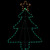 38.5" Lighted Christmas Tree Silhouette Outdoor Christmas Decor