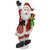 32" Red and White Lighted Waving Santa with Gifts Christmas Outdoor Decoration