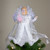 12" Silver and White LED Lighted Fiber Optic Angel Christmas Tree Topper