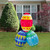 4' Red and Blue Inflatable Lighted Easter Eggs Stack Outdoor Decor