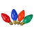 Set of 4 Red and Green Opaque C7 Christmas Replacement Bulbs 6"