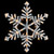 15.5" White Lighted Snowflake Christmas Outdoor Window Silhouette