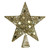 11.5" Pre-Lit Gold Glittered Star Christmas Tree Topper - Multi Color Lights