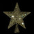 11.5" Pre-Lit Gold Glittered Star Christmas Tree Topper - Multi Color Lights