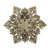 8.5" Lighted Brown Wooden Snowflake Christmas Tree Topper - Clear Lights