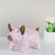 10" Country Pink and Brown Floral Easter Piglet Spring Figure