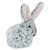 6.5" Gray and Pink Floral Rabbit Easter Tabletop Decor