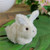 4.75" White and Black Plush Sitting Easter Bunny Rabbit Spring Figure