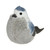 6.25" Gray and Blue Sitting Bird Christmas Tabletop Decor