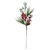 31" Green and Red Frosted Artificial Christmas Spray with Berries and Pine Cones