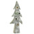 30" White and Green LED Lighted Glitter Artificial Christmas Tree Tabletop Decor