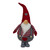 12" Red and Gray Striped Chubby Gilbert Standing Gnome Christmas Figurine