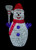 Pre-Lit Commercial Grade Snowman Christmas Outdoor Decor - 4' - Red and White