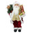 16" Red and White Traditional Holly Berry Standing Santa Claus Christmas Figure with Gift Bag