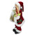 16" Red and White Traditional Holly Berry Standing Santa Claus Christmas Figure with Gift Bag