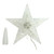 8.25" White LED Lighted Clear Star Battery Operated Christmas Tree Topper - White Lights