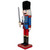 14.25" Blue and Red Glittered Christmas Nutcracker Soldier with Sword
