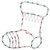 Lighted Stocking Silhouette Window Christmas Decoration - 18" - Red and Green