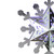 9.25'' Lighted White and Blue Rotating Snowflake Christmas Tree Topper - Clear LED Lights