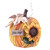 6.5" Brown and Yellow Sunflower "Blessings" Thanksgiving Tabletop Pumpkin Decor