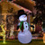 Sunnydaze 7 Foot Self Inflatable Blow Up Holly Jolly Snowman Outdoor Holiday Christmas Lawn Decoration with LED Lights