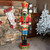 Sunnydaze Indoor Christmas Holiday Décor Resin Klaus the Drummer Nutcracker Statue with Battery-Operated LED Lights - 48"