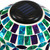 Sunnydaze Cool Blooms Design Glass Mosaic Indoor/Outdoor Gazing Globe with Solar Light - 10" Diameter - Blue and Green - 2-Pack