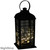 Sunnydaze 13" Oyster Bay Black Traditional Style Plastic and Glass Battery Operated Indoor LED Mini String Light Lantern 4pk