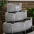 Sunnydaze 32"H Polyresin and Fiberglass 4-Tier Corner Waterfall Outdoor Water Fountain, Gray